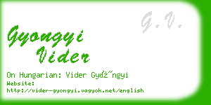 gyongyi vider business card